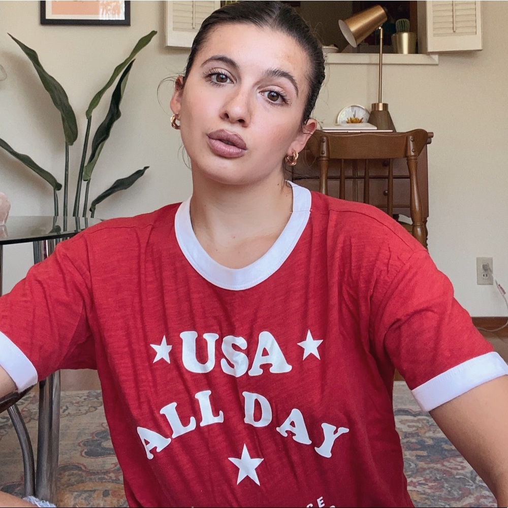 FOREVER 21 USA GRAPHIC TEE